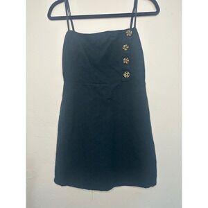 Sleeveless Mini Dress with Buttons - Casual‎ Summer Sundress